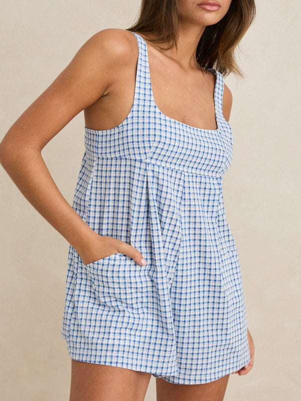 RHYTHM LOLA CHECK ROMPER
