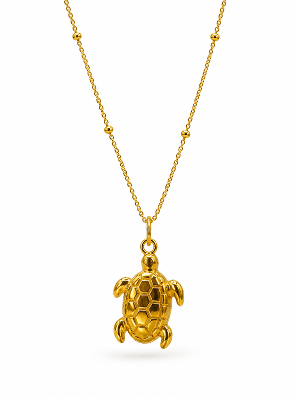 STARSHINE TURTLE GOLD NECKLACE