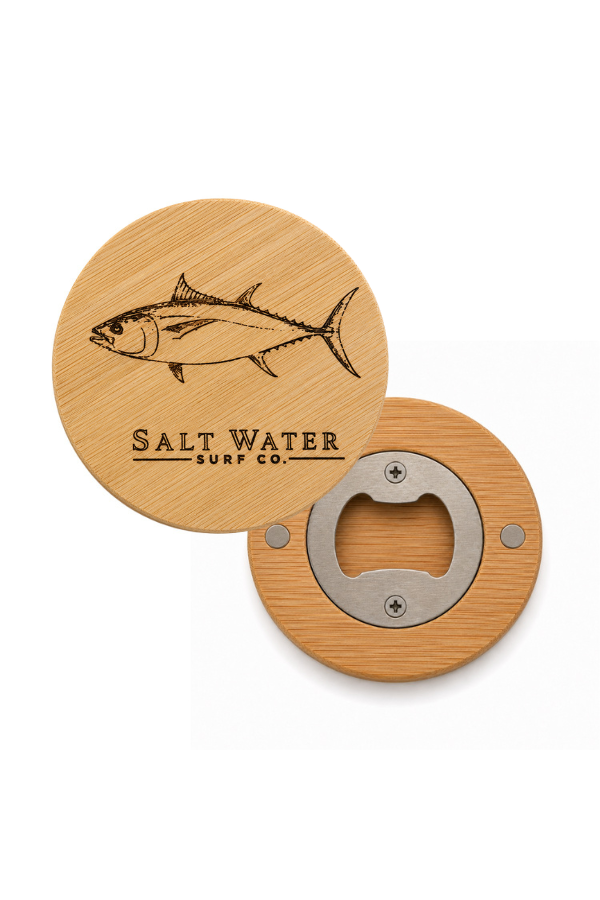 Tuna Fish Engraved Magnetic Wooden Bottle Opener