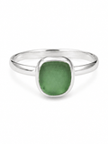 HANDMADE SEAGLASS SIGNET RING