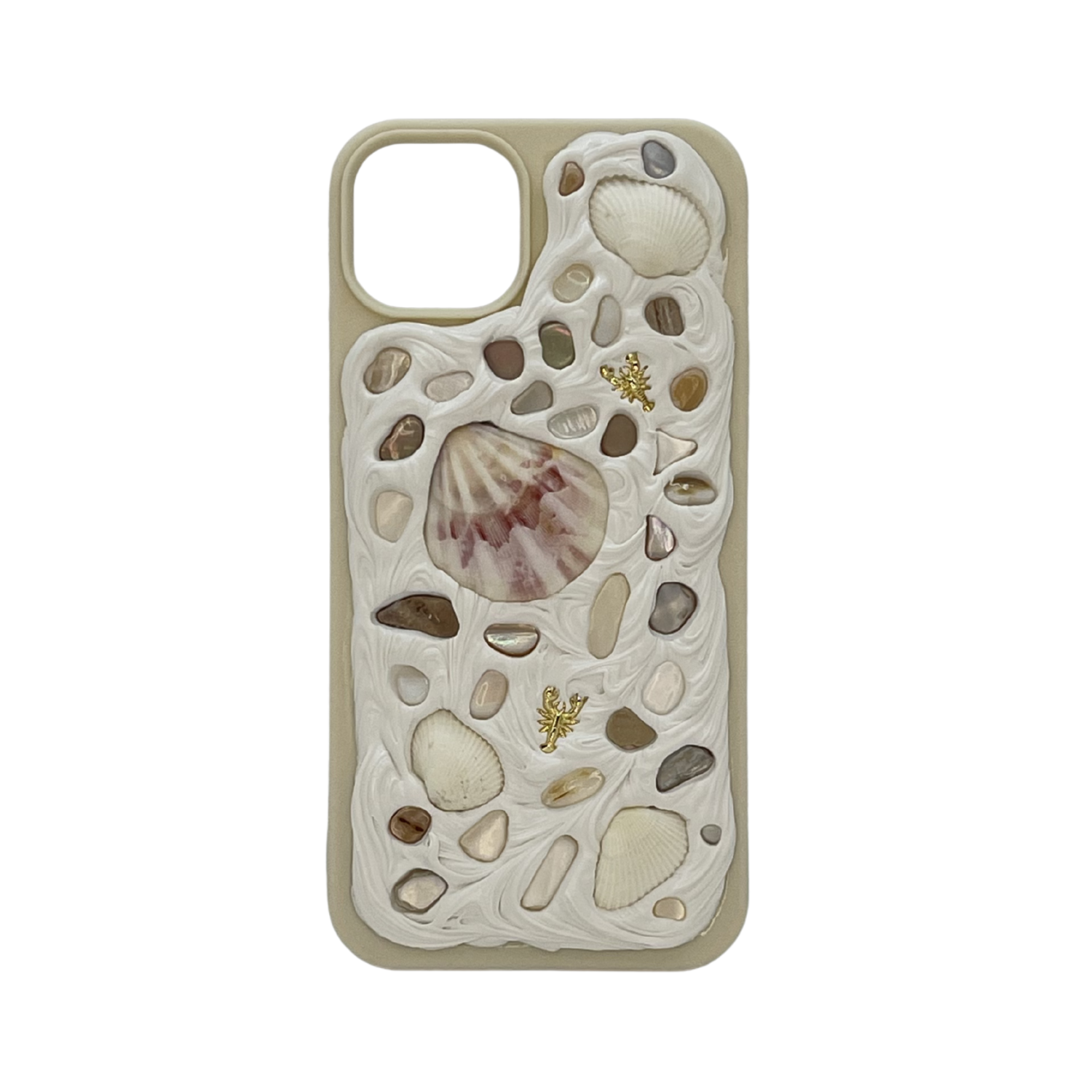 Coastal Handmade Shell iPhone 15 Plus Phone Case