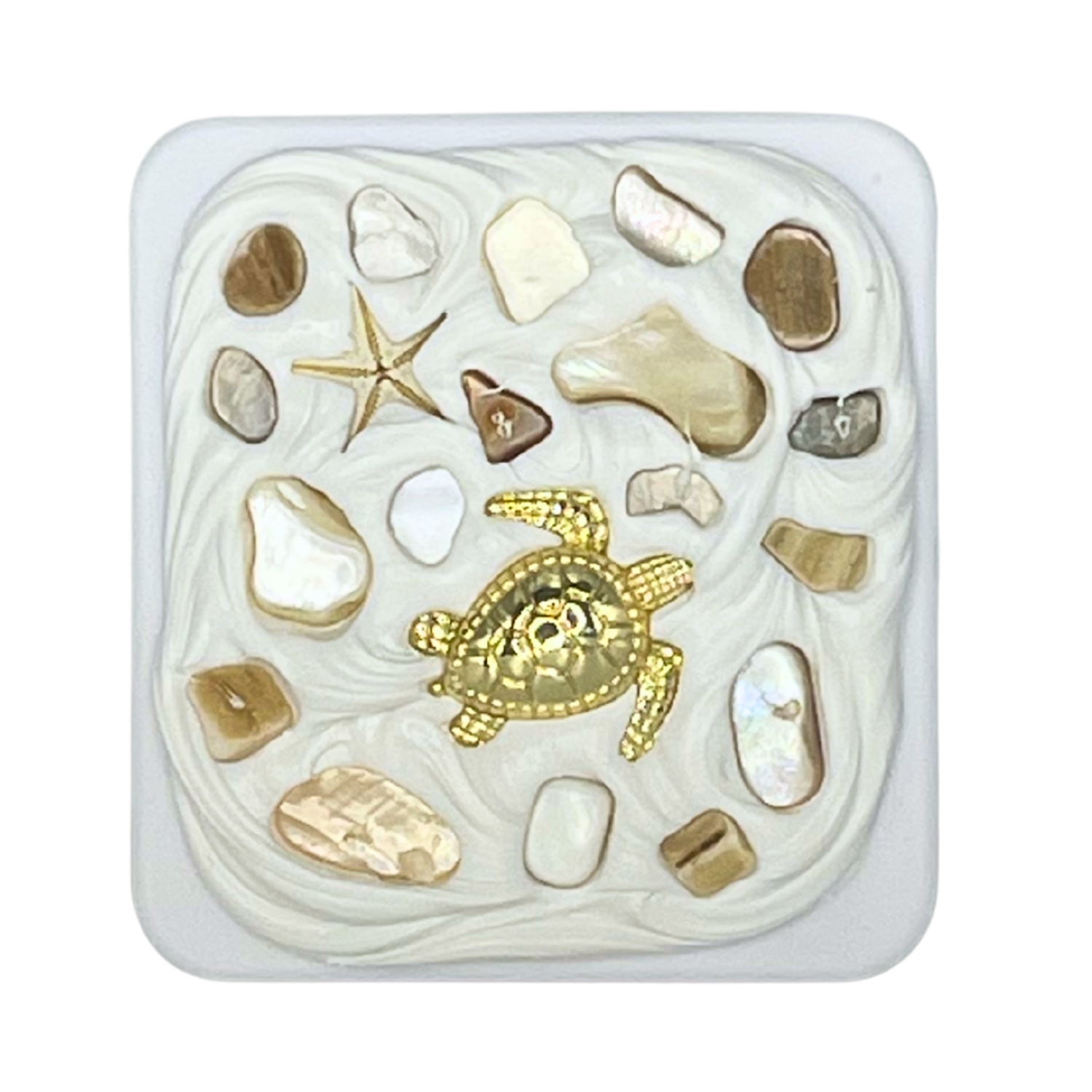COASTAL HANDMADE SHELL COMPACT MIRROR