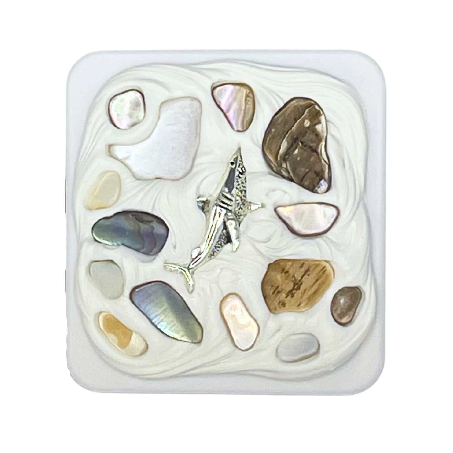 COASTAL HANDMADE SHELL COMPACT MIRROR