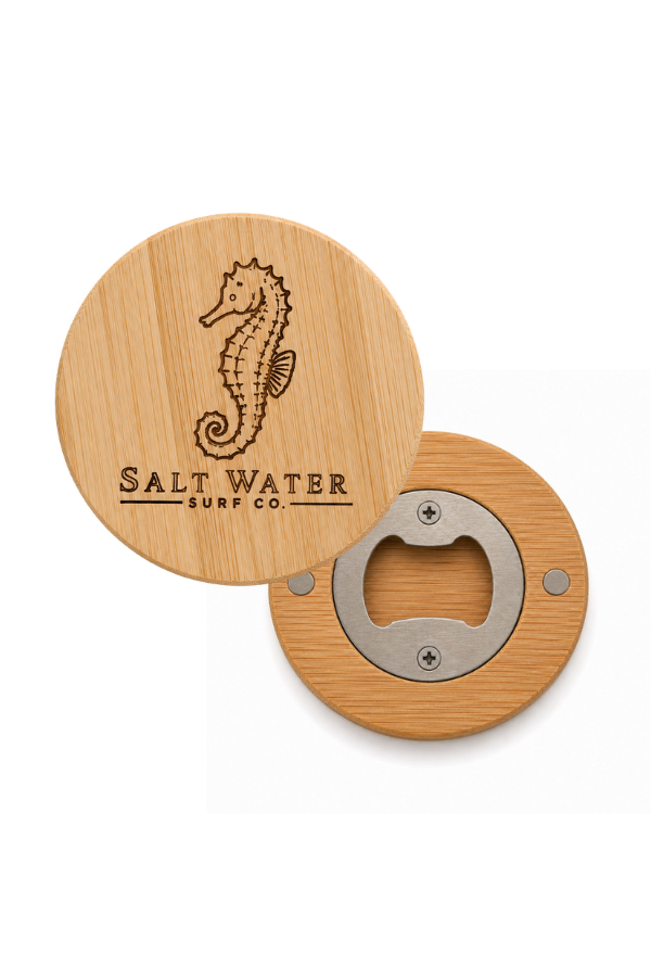 Seahorse Engraved Magnetic Wooden Bottle Opener