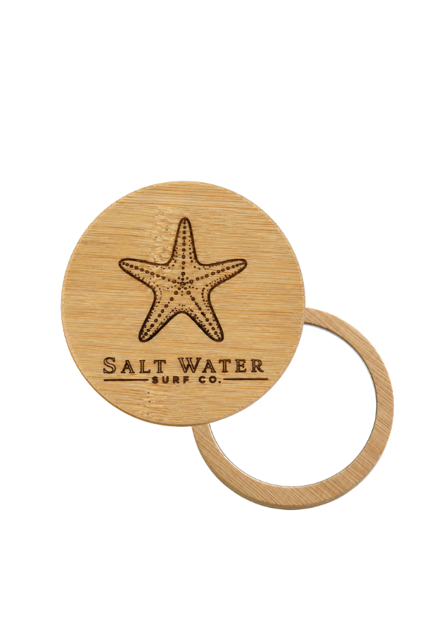 Starfish Handmade Engraved Wooden Bamboo Mirror