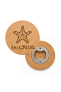 Starfish Engraved Magnetic Wooden Bottle Opener