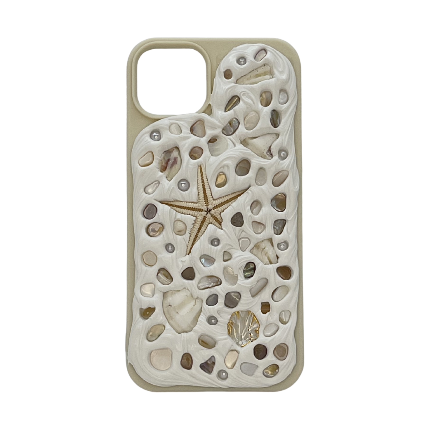 Coastal Handmade Shell iPhone 15 Plus Phone Case