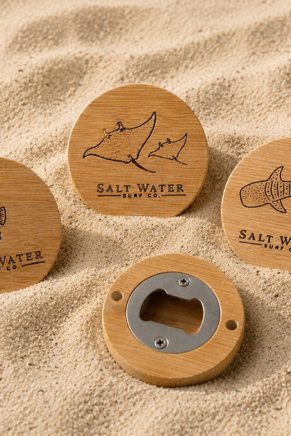Seahorse Engraved Magnetic Wooden Bottle Opener