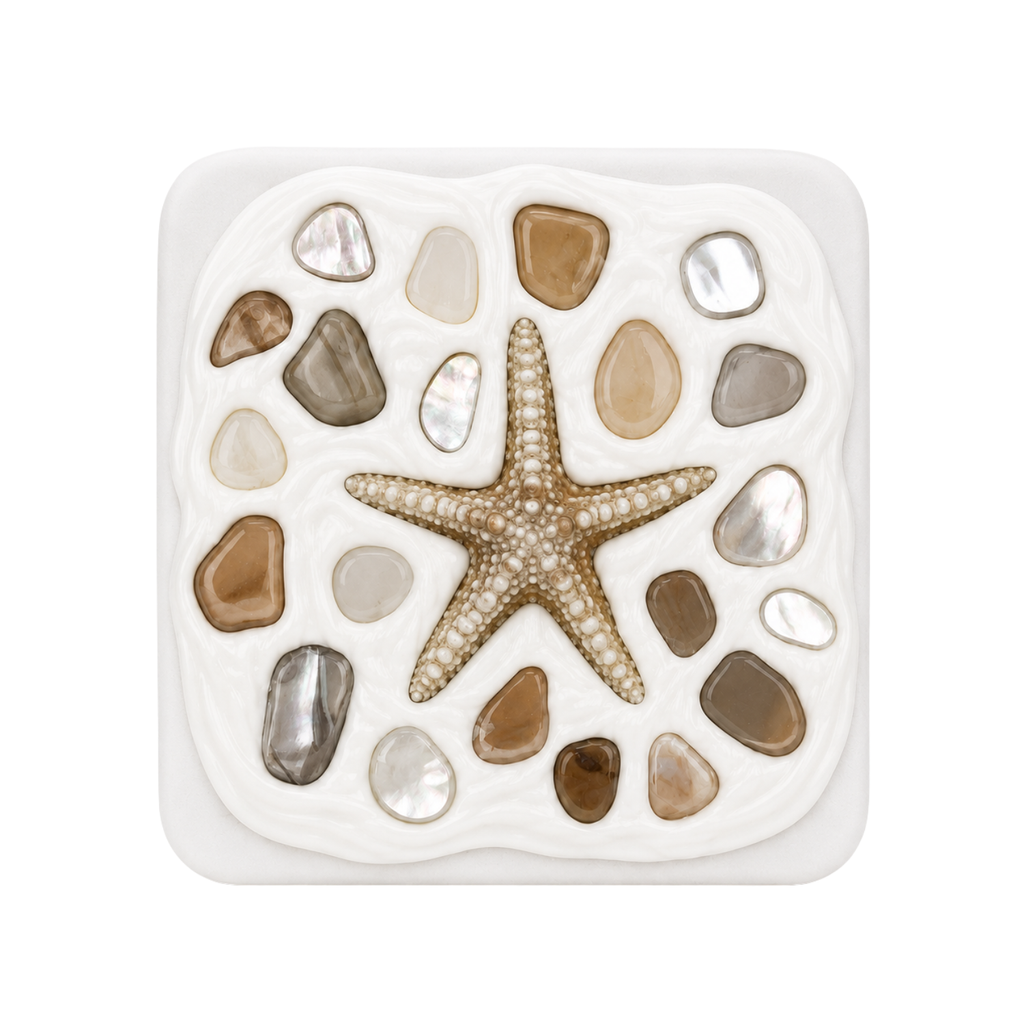 COASTAL HANDMADE SHELL COMPACT MIRROR