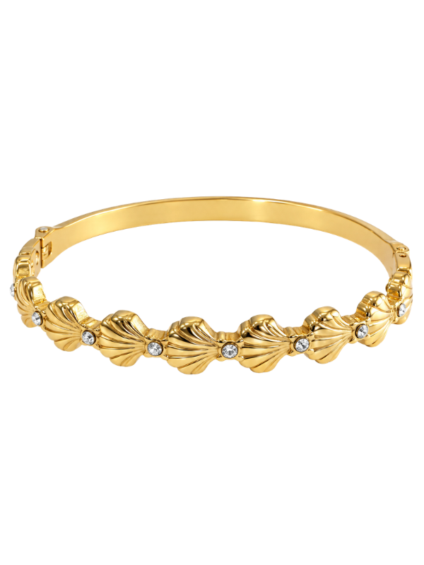Golden Seashell Treasures Bangle