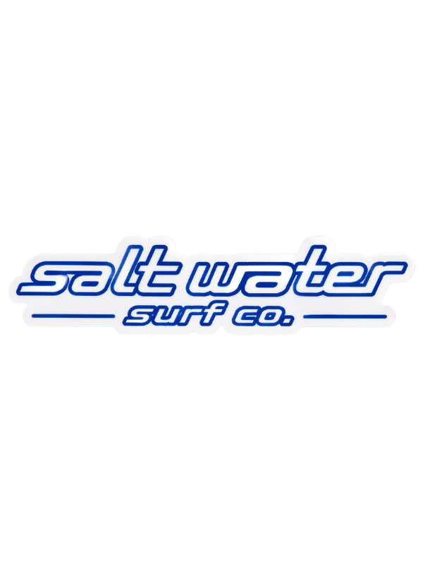 Salt Water Surf Co Vinyl Sticker Retro Logo