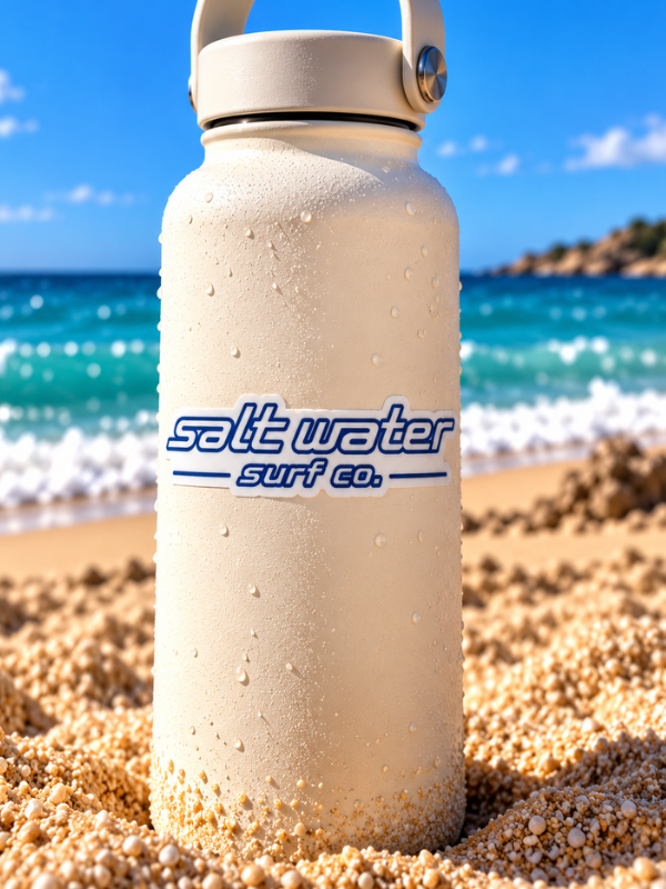 Salt Water Surf Co Vinyl Sticker Retro Logo