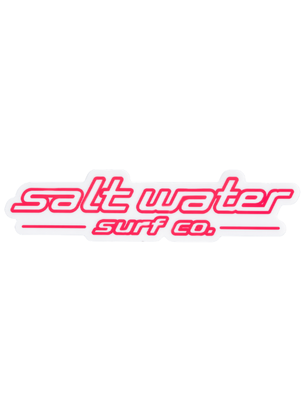 Salt Water Surf Co Vinyl Sticker Retro Logo