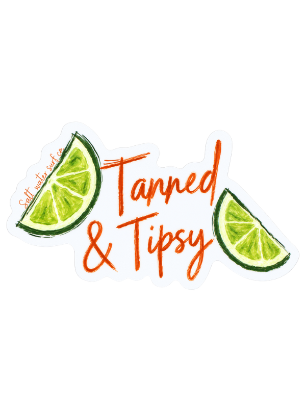 Salt Water Surf Co. Vinyl Sticker Tanned + Tipsy
