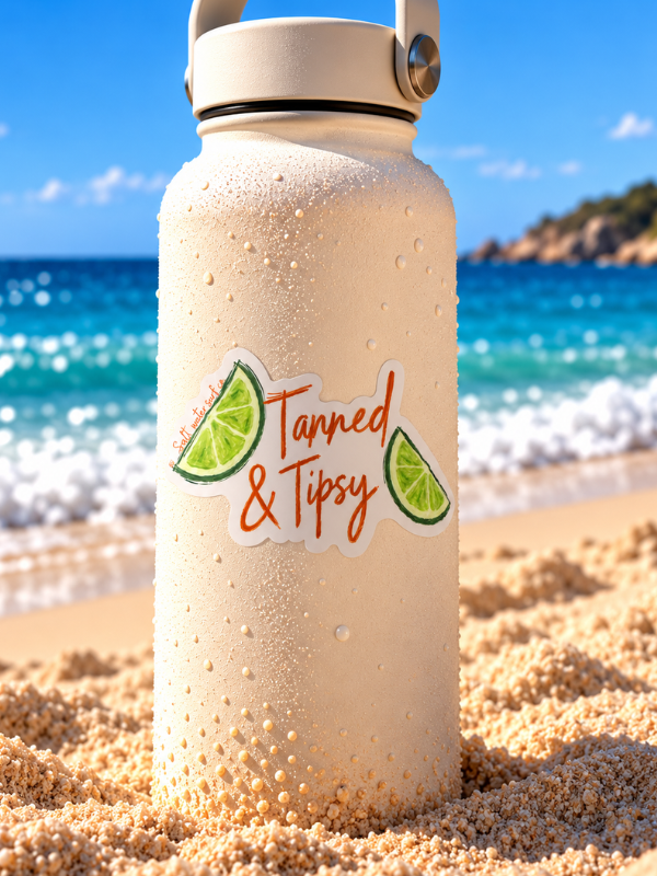 Salt Water Surf Co. Vinyl Sticker Tanned + Tipsy