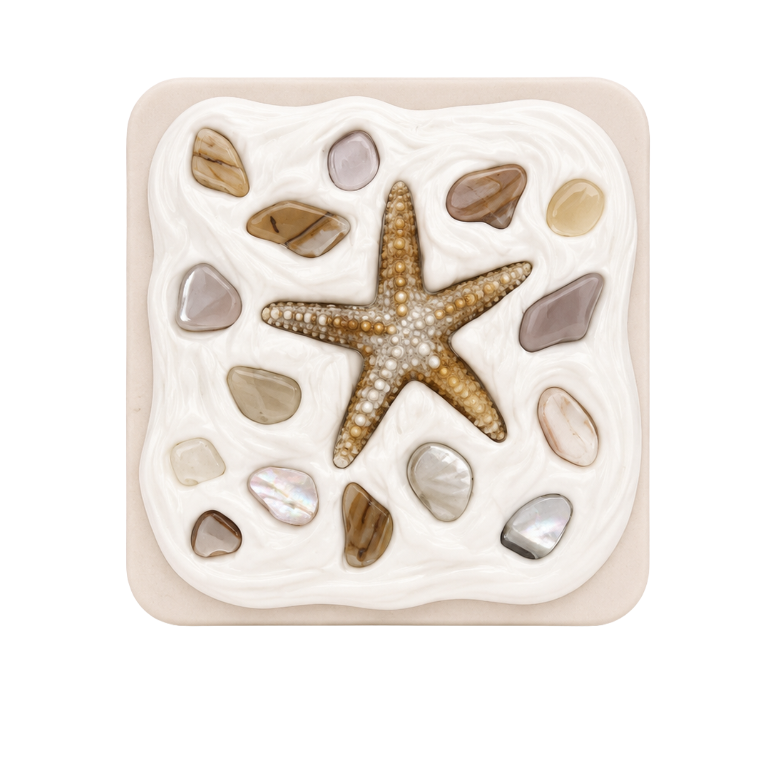 COASTAL HANDMADE SHELL COMPACT MIRROR