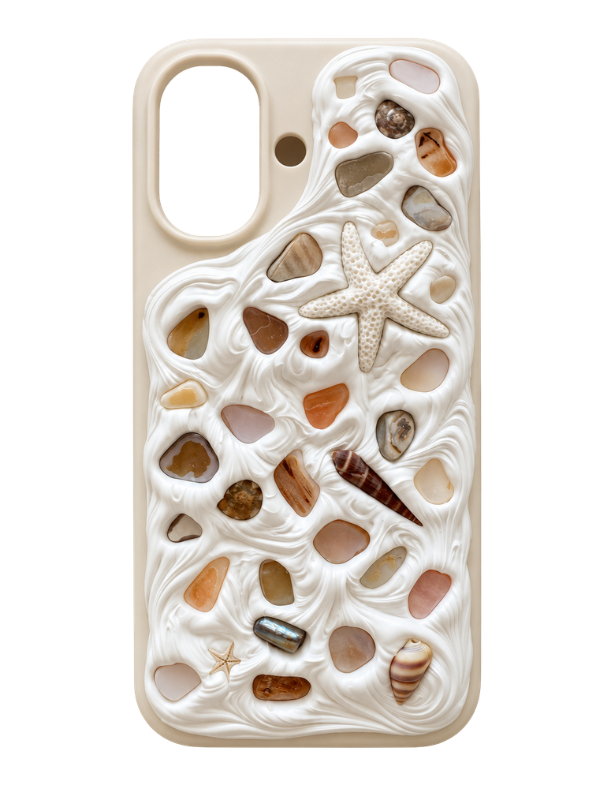 Coastal Handmade Shell iPhone 16 Phone Case
