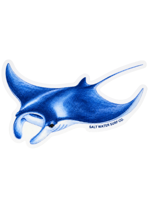 Salt Water Surf Co Vinyl Sticker Manta Ray