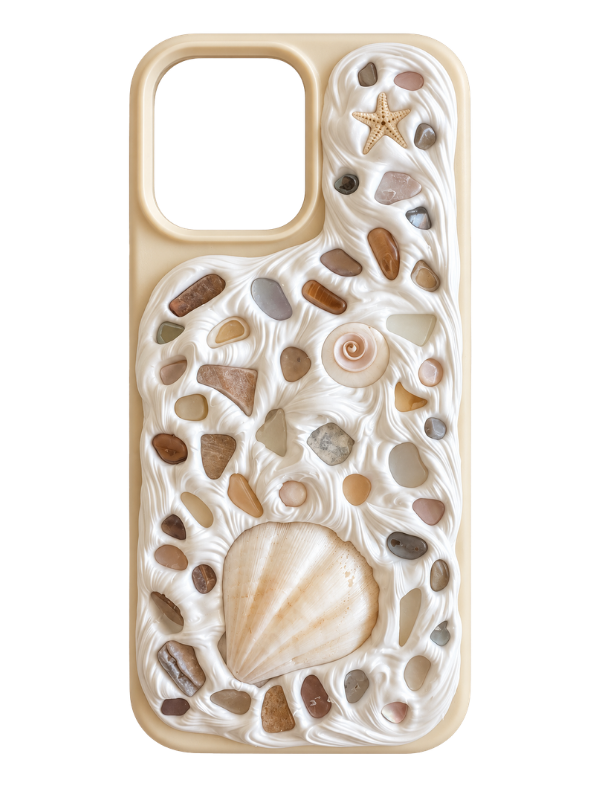 Coastal Handmade Shell iPhone 16 Plus Phone Case
