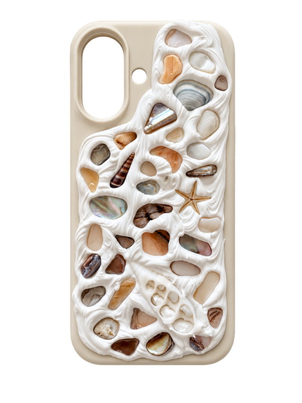 Coastal Handmade Shell iPhone 16 Phone Case
