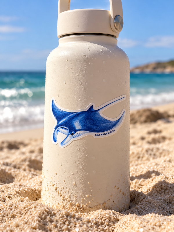 Salt Water Surf Co Vinyl Sticker Manta Ray
