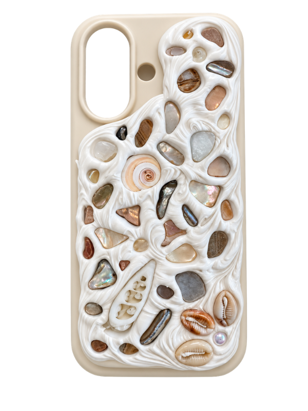 Coastal Handmade Shell iPhone 16 Phone Case