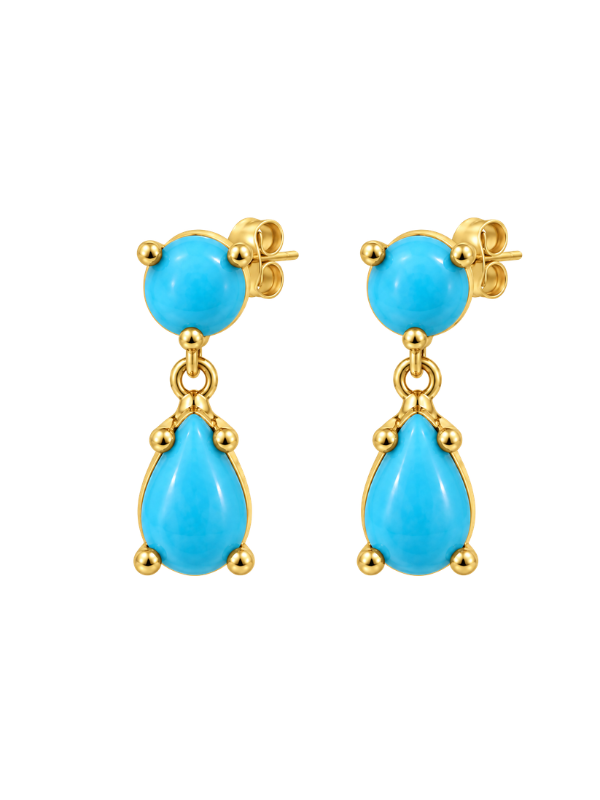 Blue Tide Double Drop Earrings