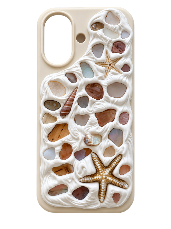 Coastal Handmade Shell iPhone 16 Phone Case