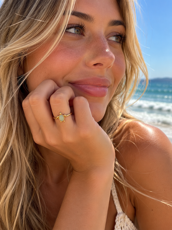 Golden Sea Turtle Ring