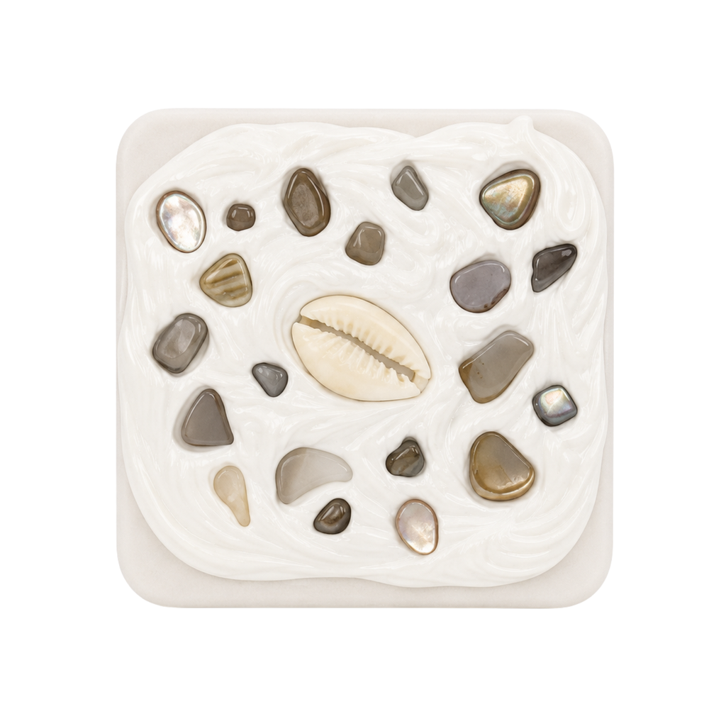COASTAL HANDMADE SHELL COMPACT MIRROR