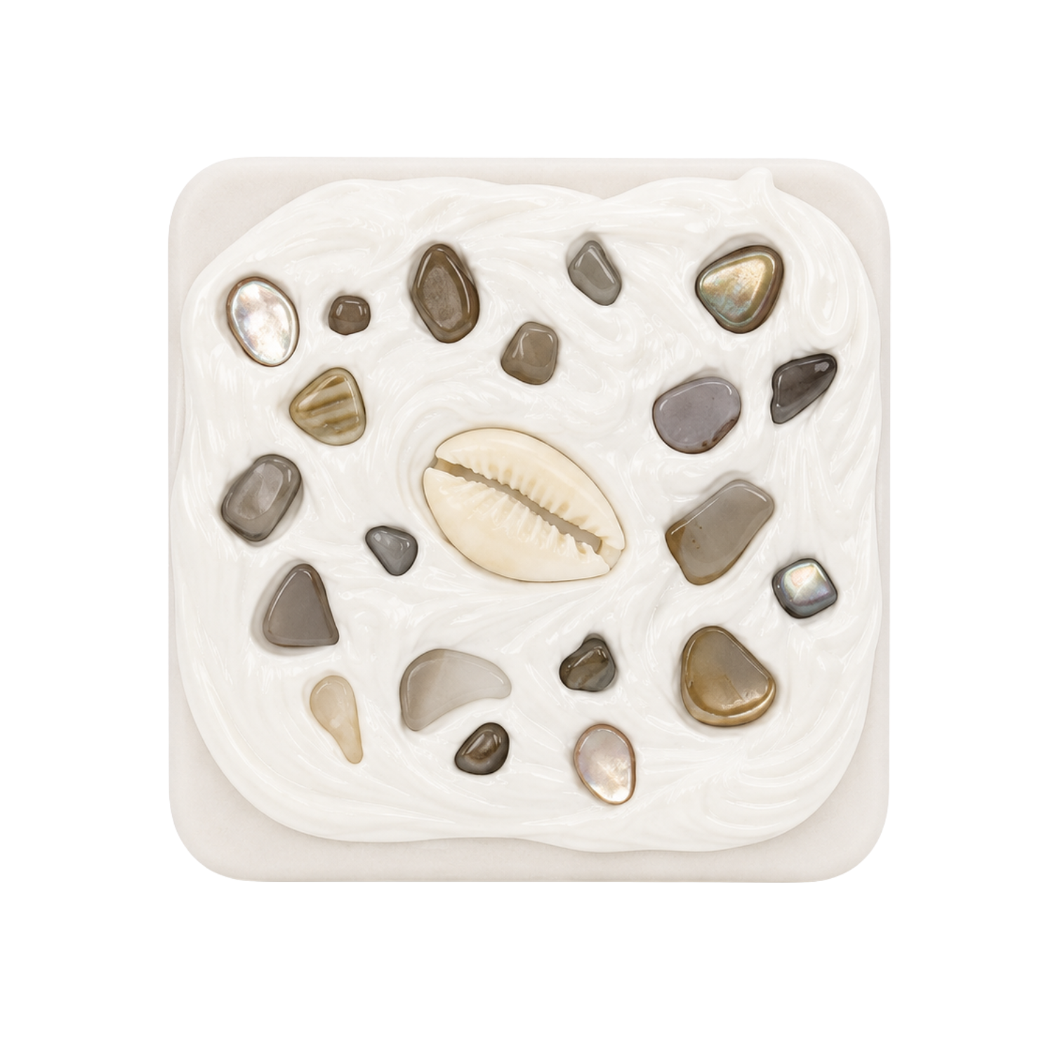 COASTAL HANDMADE SHELL COMPACT MIRROR