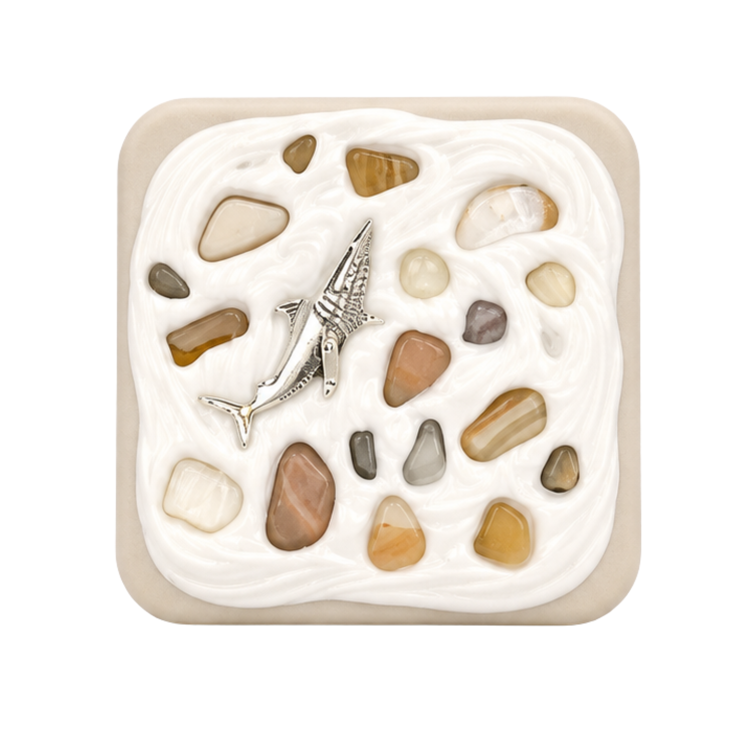 COASTAL HANDMADE SHELL COMPACT MIRROR