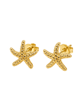 Golden Starfish Stud Earrings