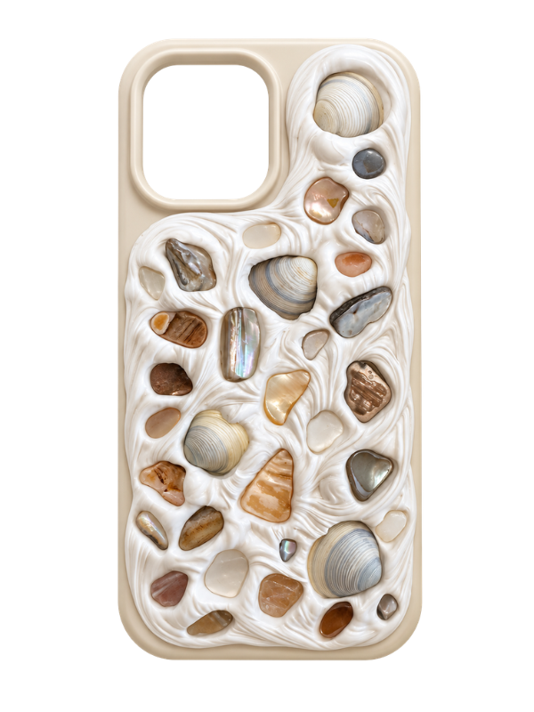 Coastal Handmade Shell iPhone 15 Phone Case