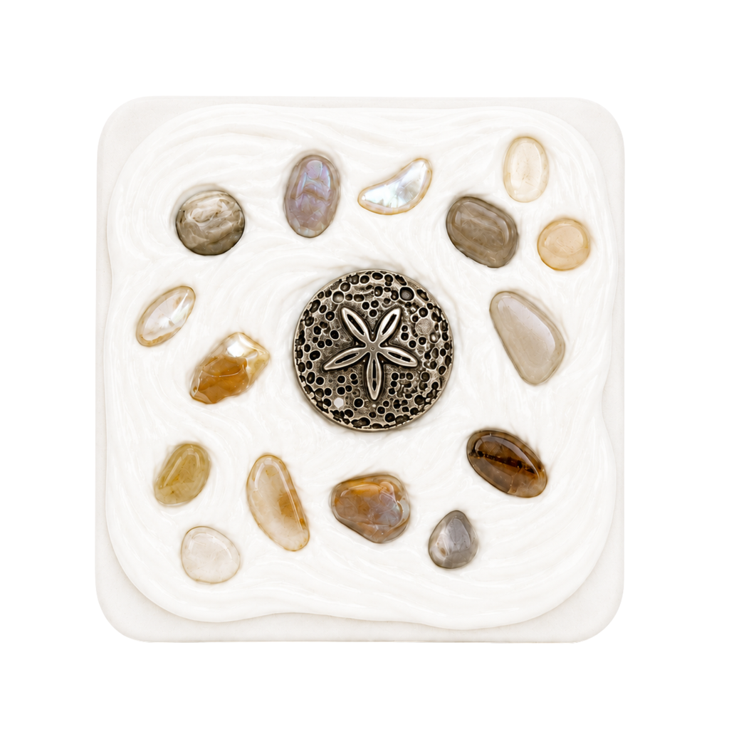 COASTAL HANDMADE SHELL COMPACT MIRROR