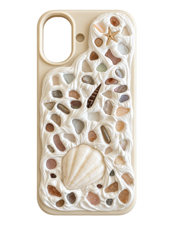 Coastal Handmade Shell iPhone 16 Plus Phone Case