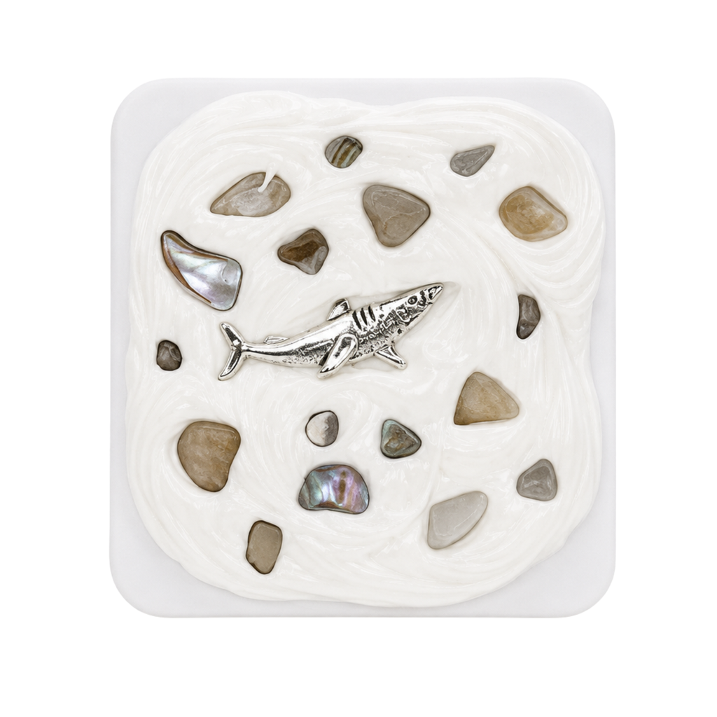 COASTAL HANDMADE SHELL COMPACT MIRROR