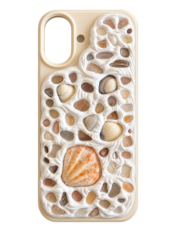 Coastal Handmade Shell iPhone 16 Plus Phone Case