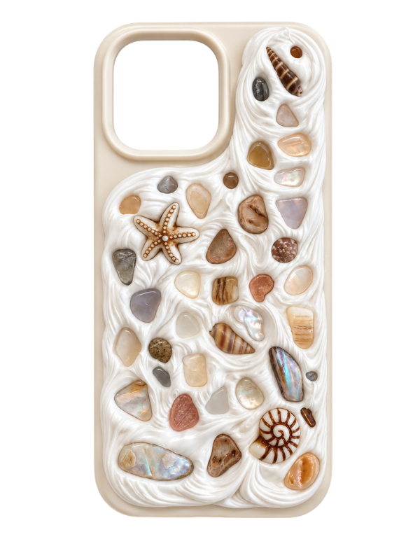 Coastal Handmade Shell iPhone 14 Pro Phone Case
