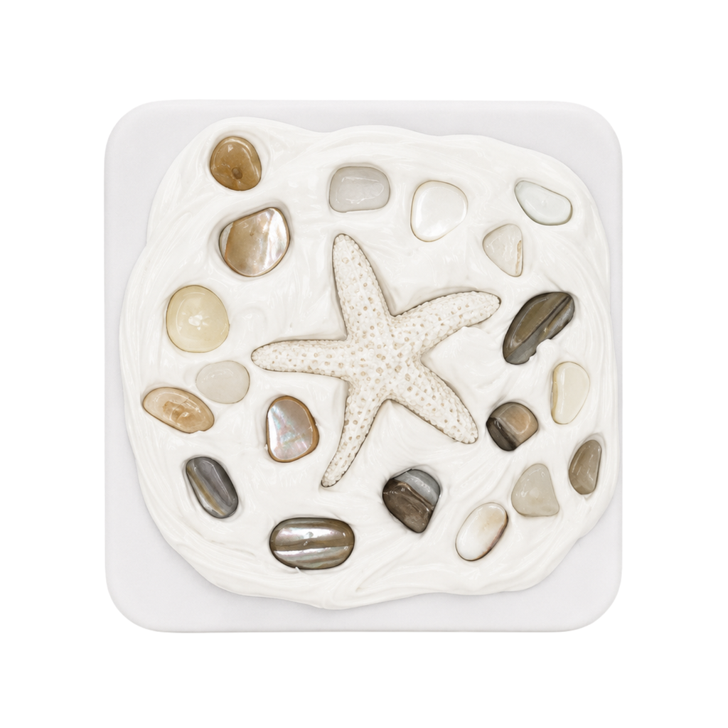COASTAL HANDMADE SHELL COMPACT MIRROR