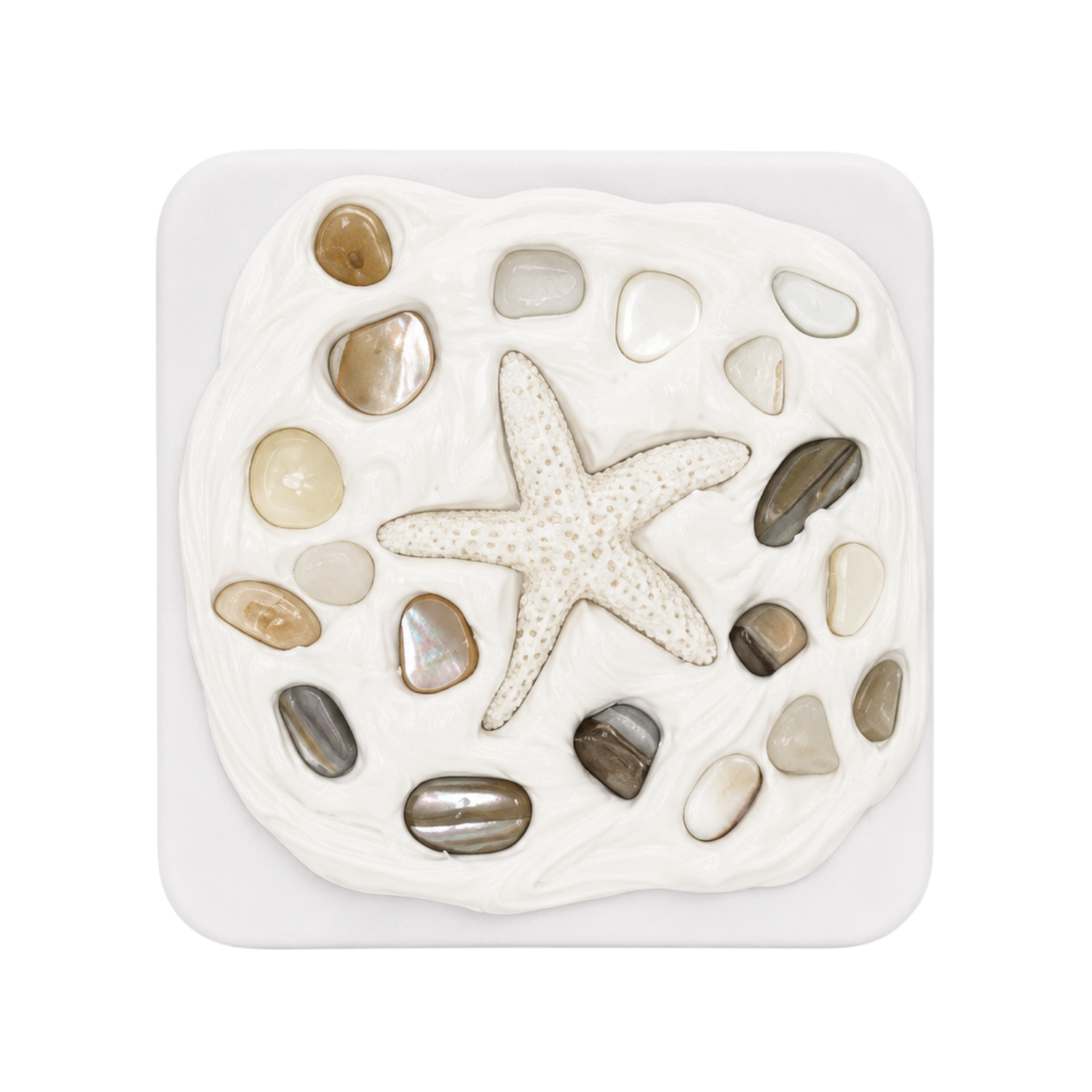 COASTAL HANDMADE SHELL COMPACT MIRROR