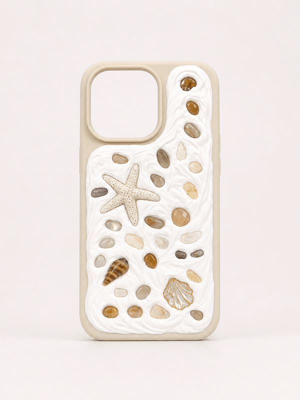 COASTAL HANDMADE SHELL IPHONE 15 PRO PHONE CASE