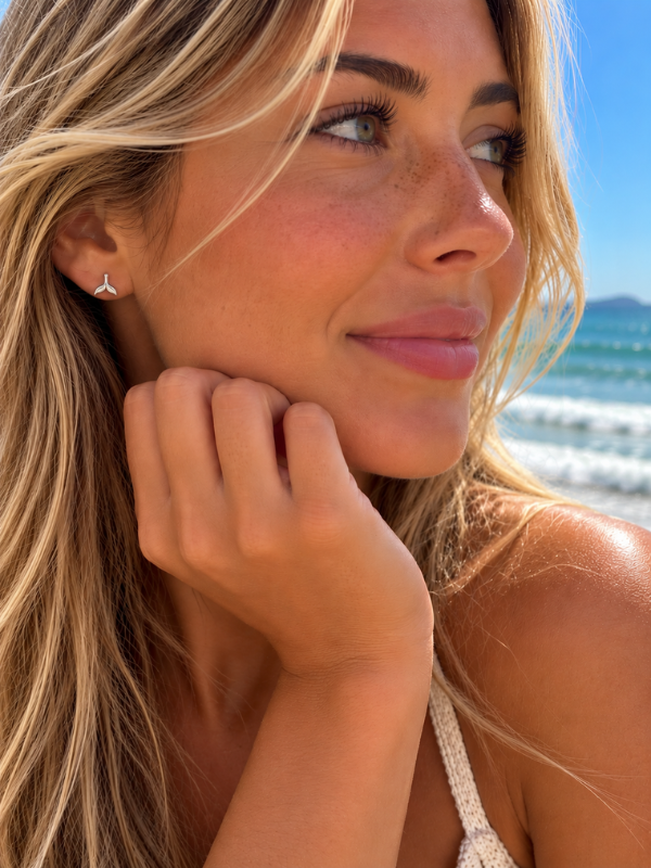 Mermaid Tail Stud Earrings