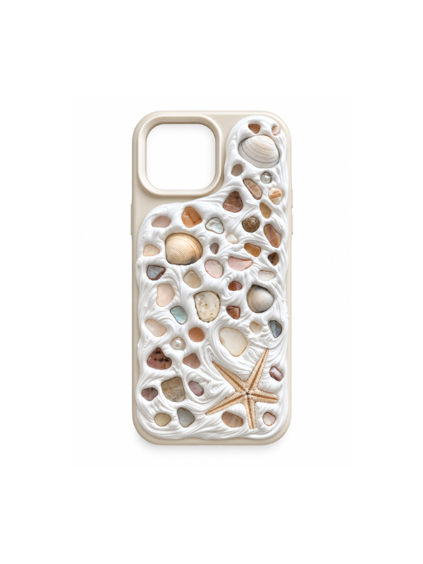 Coastal Handmade Shell iPhone 15 Plus Phone Case
