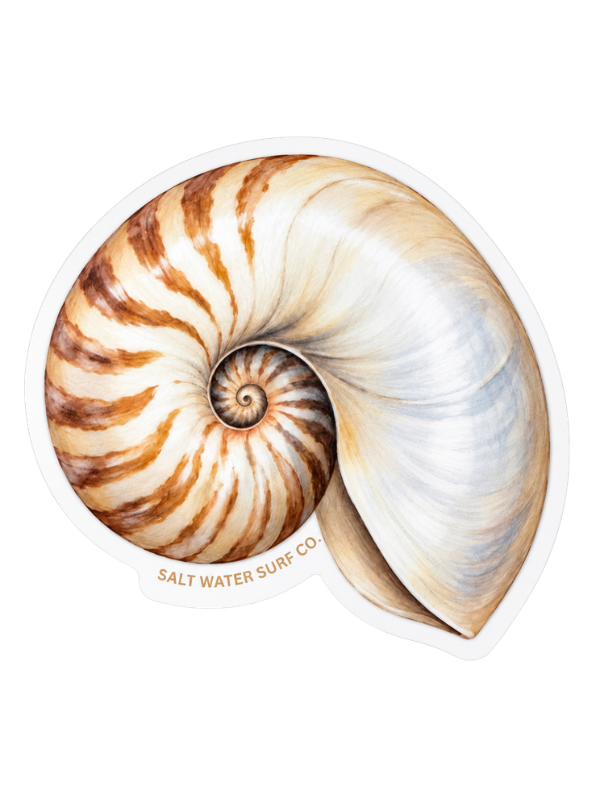 Salt Water Surf Co Vinyl Sticker Nautilus