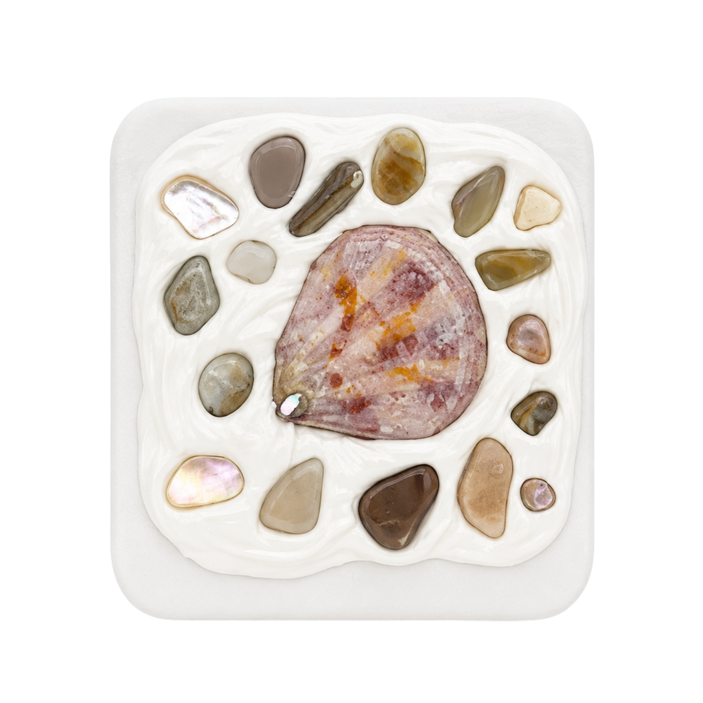 COASTAL HANDMADE SHELL COMPACT MIRROR