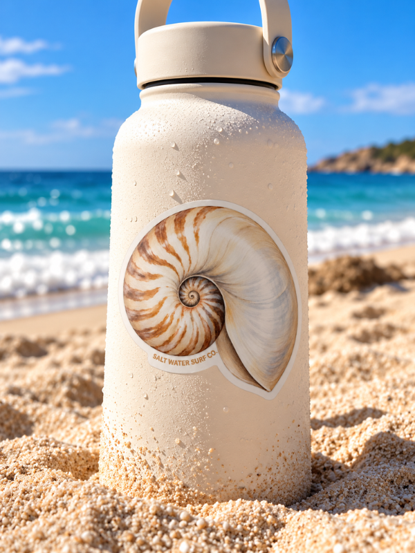 Salt Water Surf Co Vinyl Sticker Nautilus