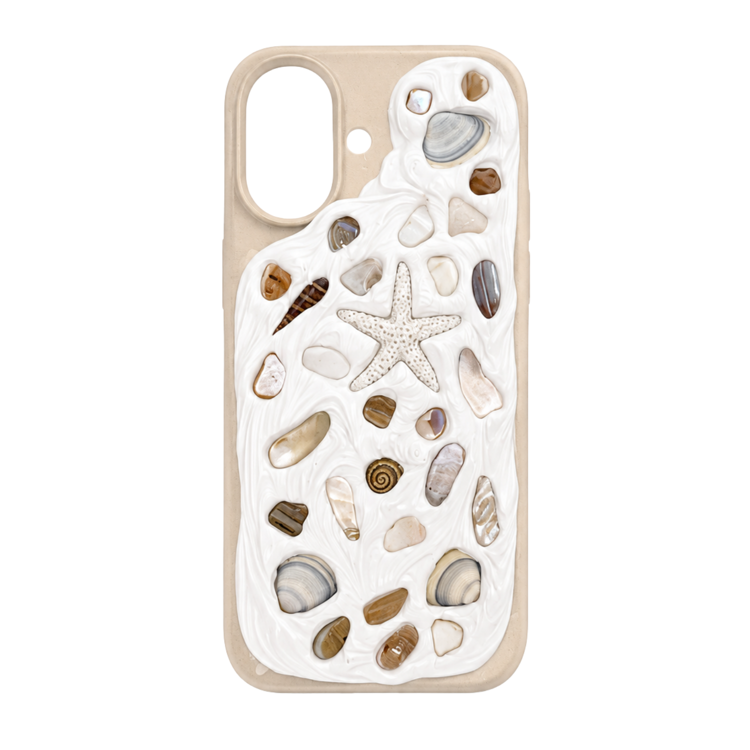 Coastal Handmade Shell iPhone 16 Phone Case