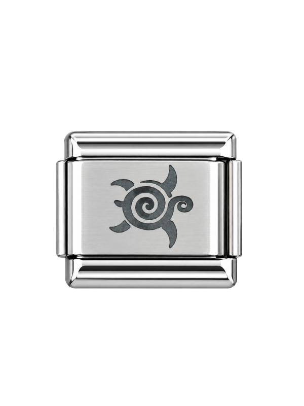 Tribal Sun Turtle Italian Bracelet Charm