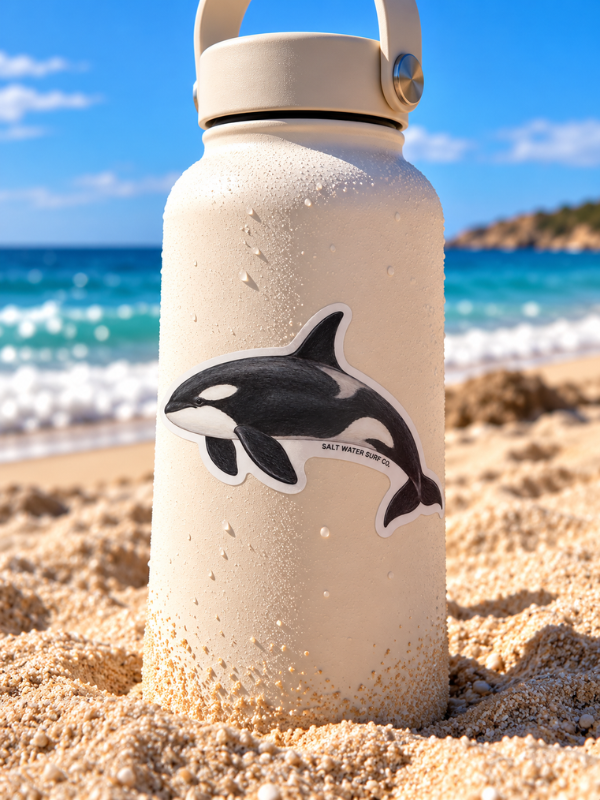 Salt Water Surf Co Vinyl Sticker Orca